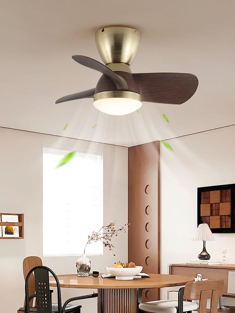Velis Sculpted Walnut Aero Ceiling Light
