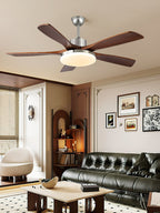 Lunet Contemporary Wood Blade Ceiling Light