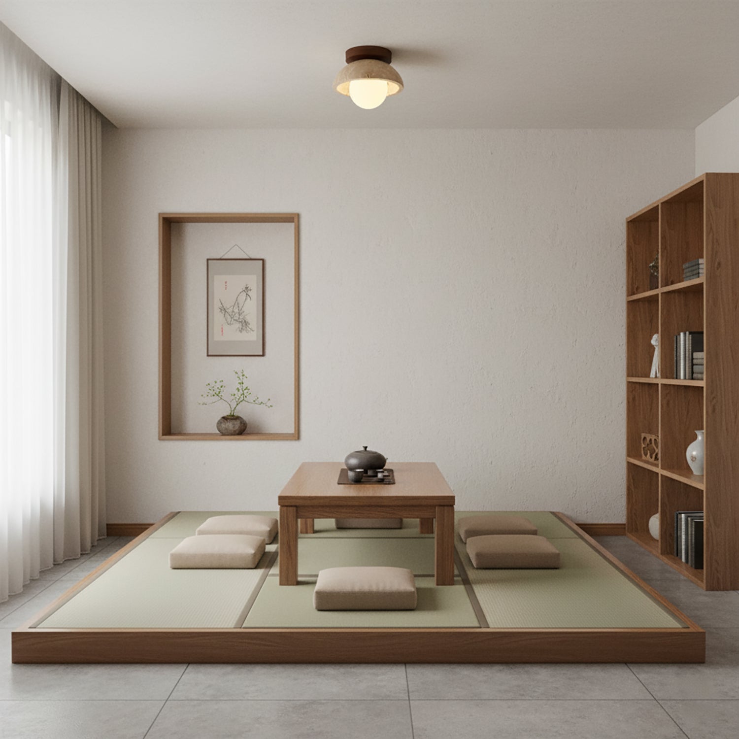 Piedra Travertine Ceiling Light