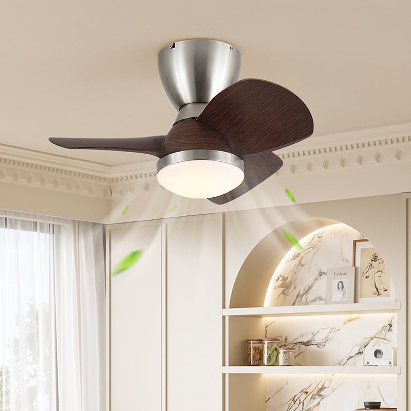 Velis Sculpted Walnut Aero Ceiling Light