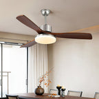 Lunet Contemporary Wood Blade Ceiling Light