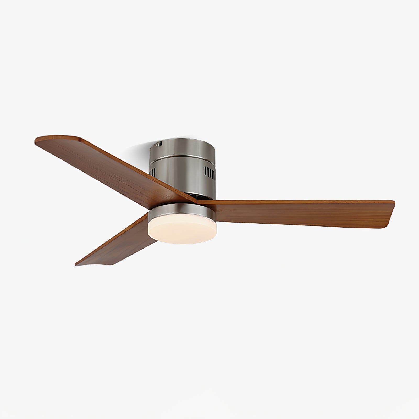 Premium Walnut Blade Flush Ceiling Fan Light