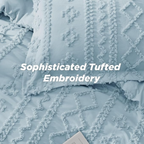 Tufted comforter detail, Dusty Blue