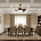 Terra Sculpted Walnut Blade Ceiling Fan Light