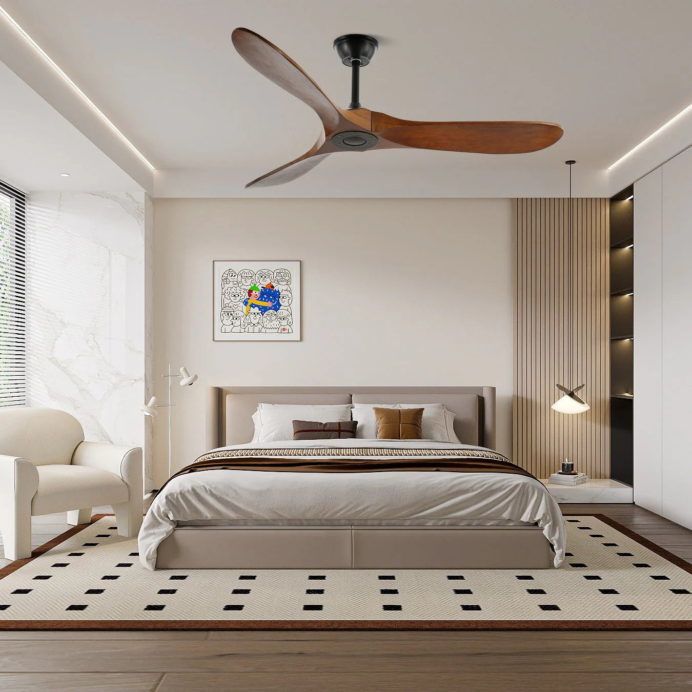Sleek Aero Blade Modern Ceiling Fan