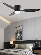 Aerodynamic Sculpted Wood Blade Ceiling Fan Light