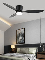 Aerodynamic Sculpted Wood Blade Ceiling Fan Light