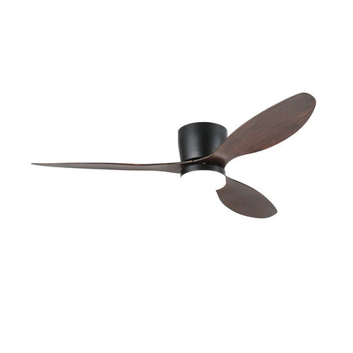Aerodynamic Sculpted Wood Blade Ceiling Fan Light