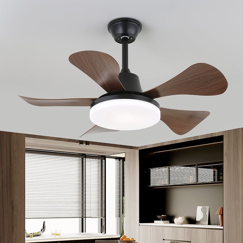 Aeroglow Minimalist Walnut Ceiling Fan Light