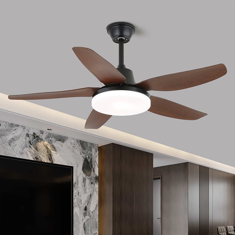 Aeroglow Minimalist Walnut Ceiling Fan Light