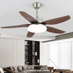 Aeroglow Minimalist Walnut Ceiling Fan Light