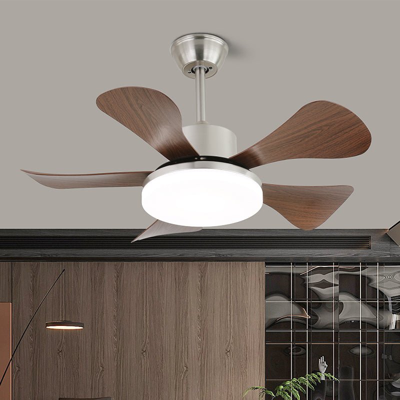 Aeroglow Minimalist Walnut Ceiling Fan Light