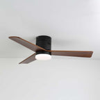 Premium Walnut Blade Flush Ceiling Fan Light