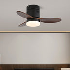 Premium Walnut Blade Flush Ceiling Fan Light