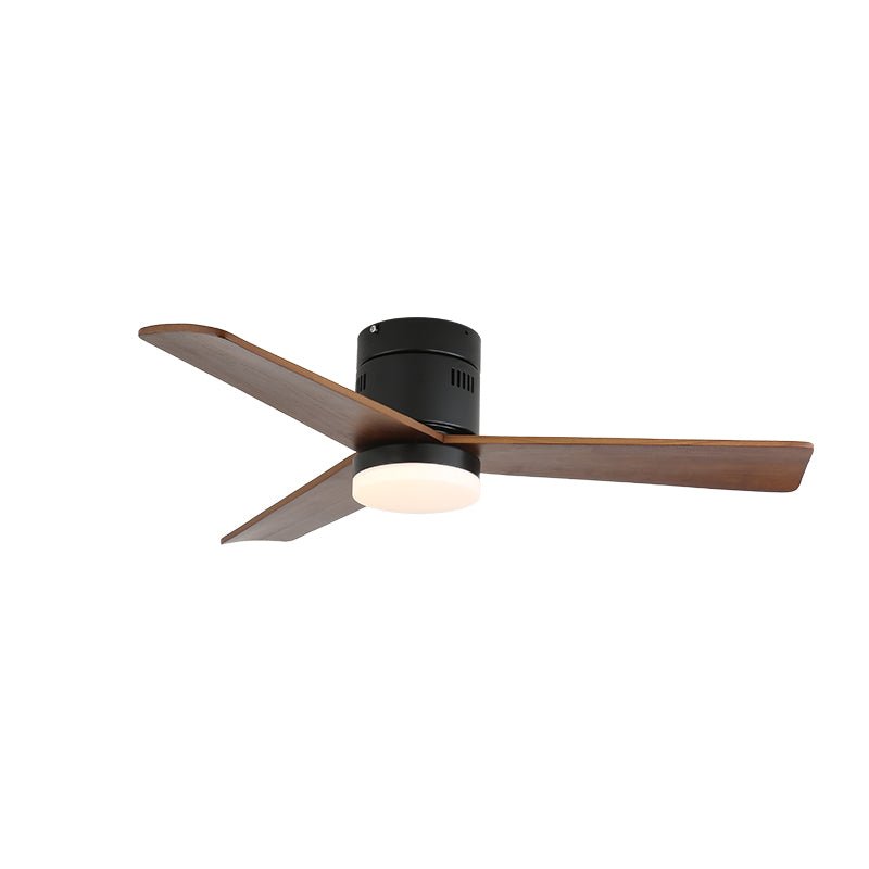 Premium Walnut Blade Flush Ceiling Fan Light