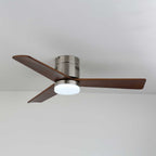 Premium Walnut Blade Flush Ceiling Fan Light