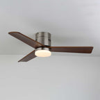 Premium Walnut Blade Flush Ceiling Fan Light