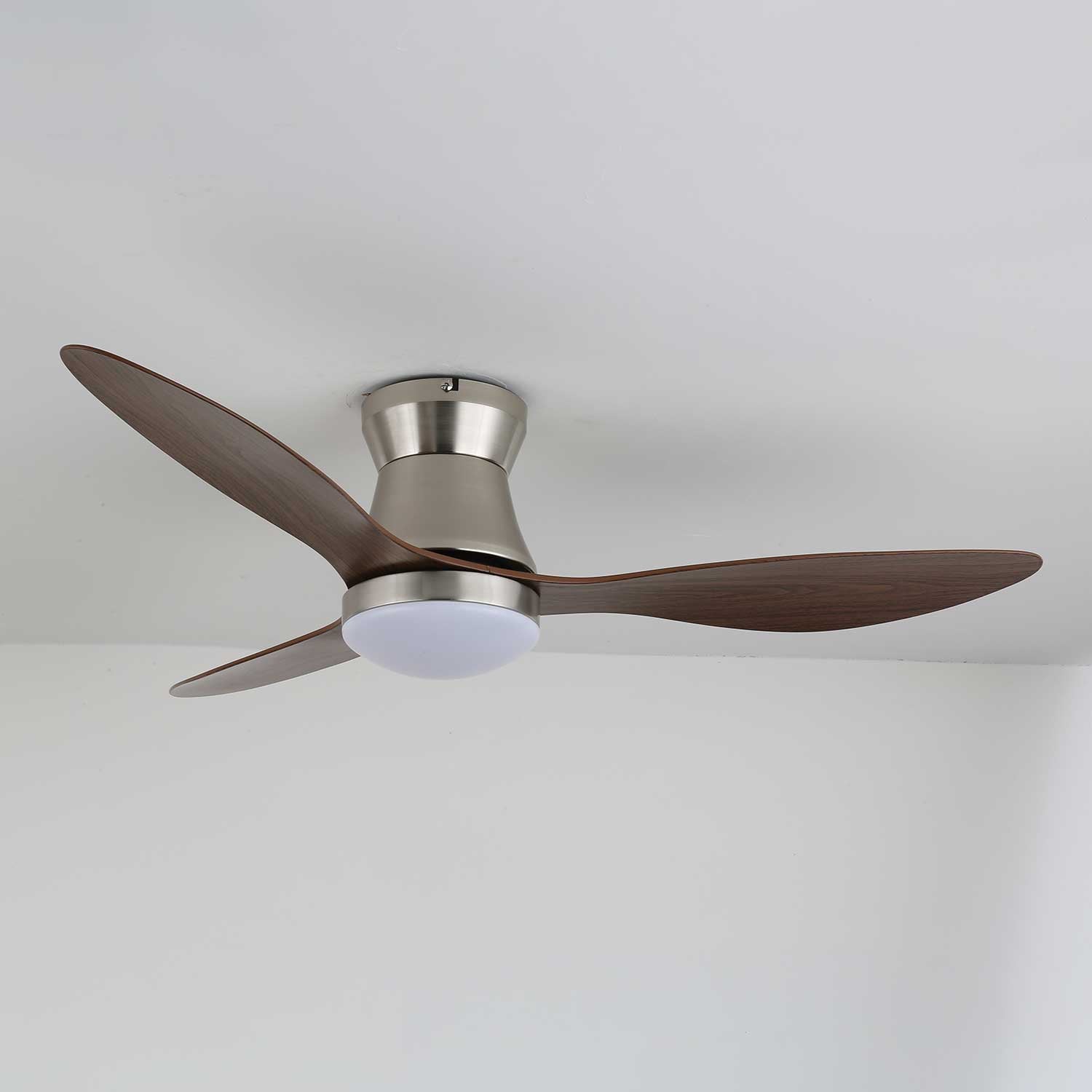 Aeronix Minimalist Walnut Ceiling Fan Light