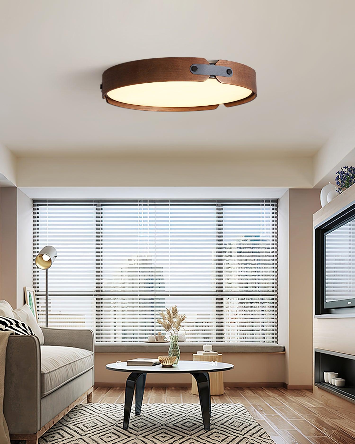 Aiwen Wood Flush Mount Ceiling Light