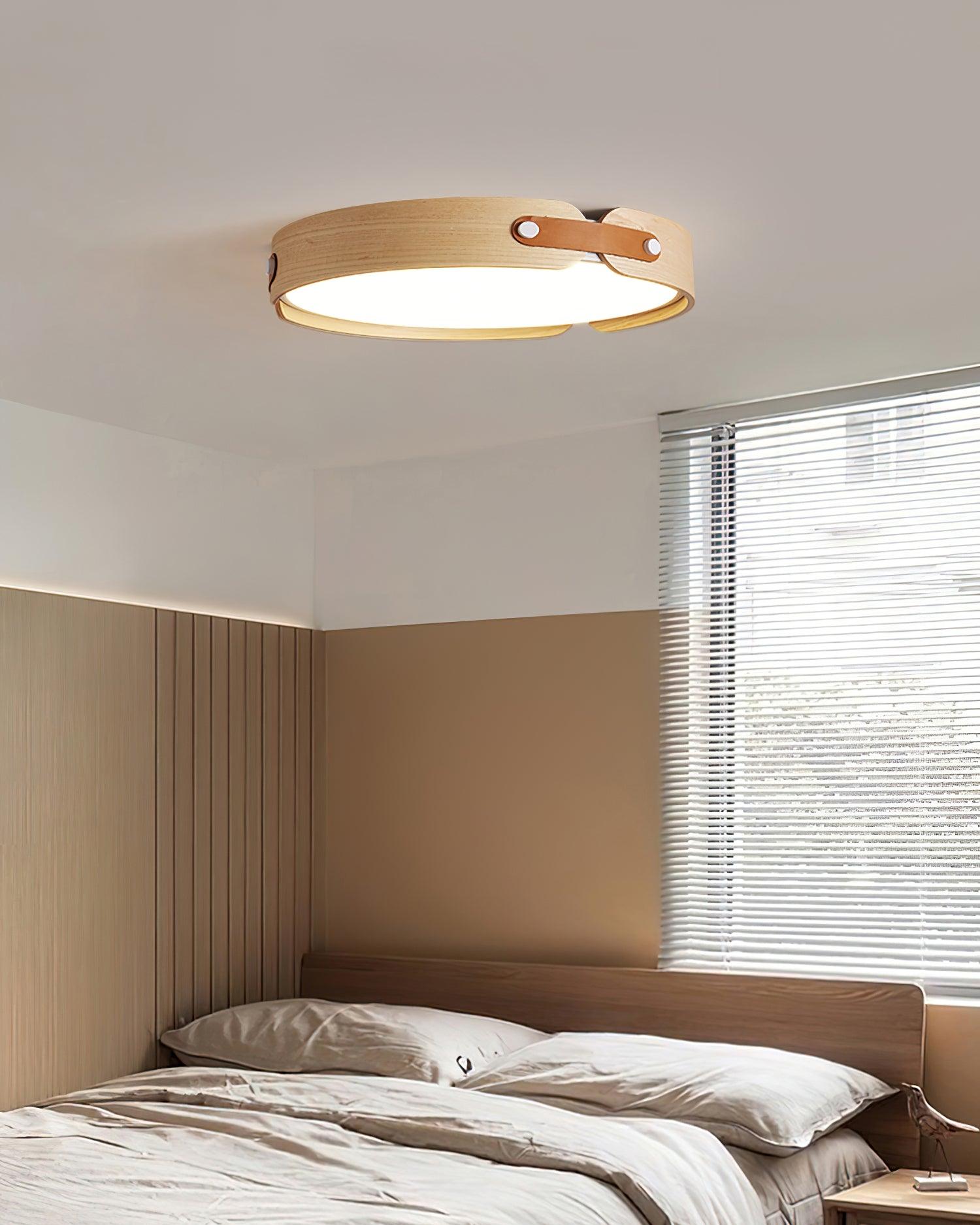 Aiwen Wood Flush Mount Ceiling Light