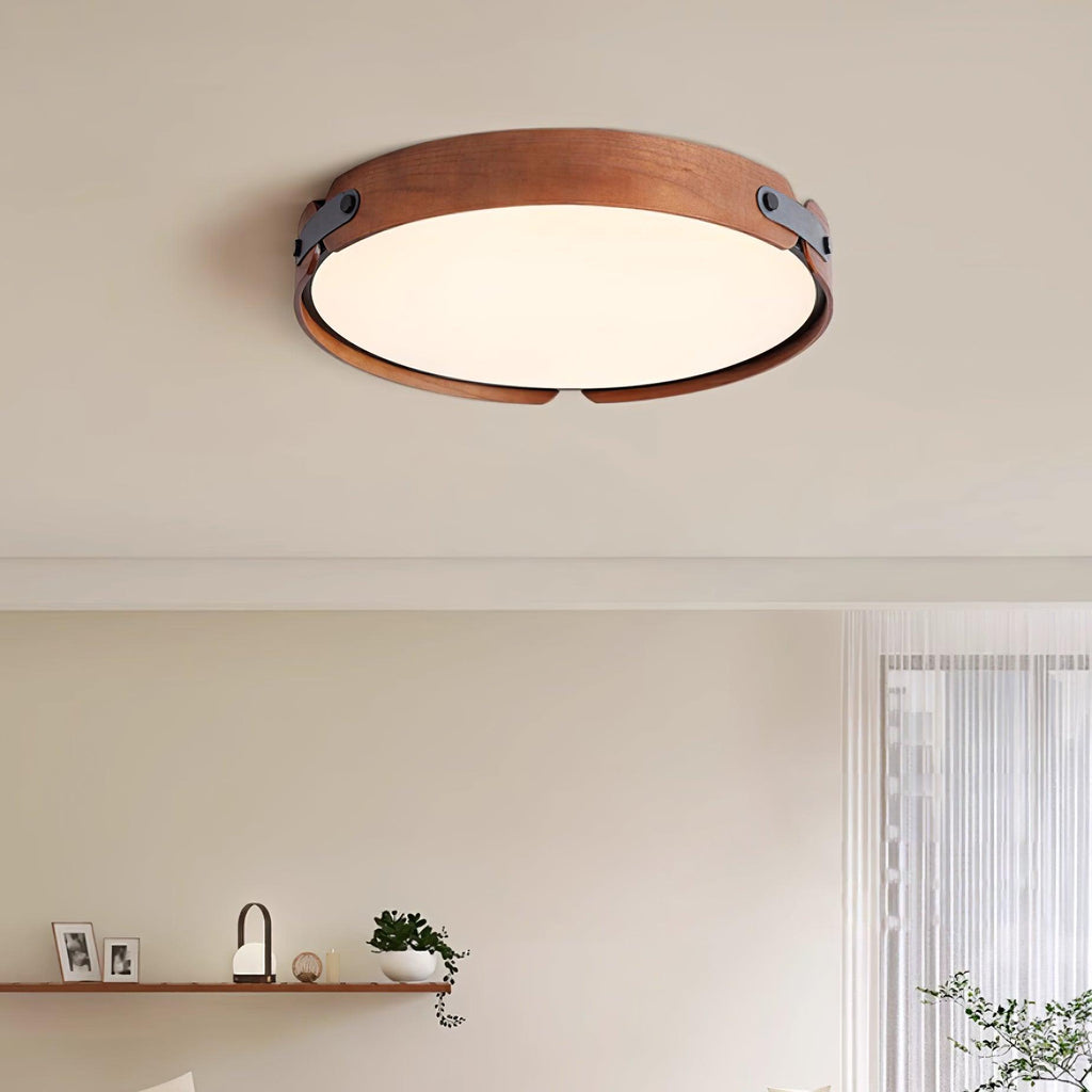 Aiwen Wood Flush Mount Ceiling Light