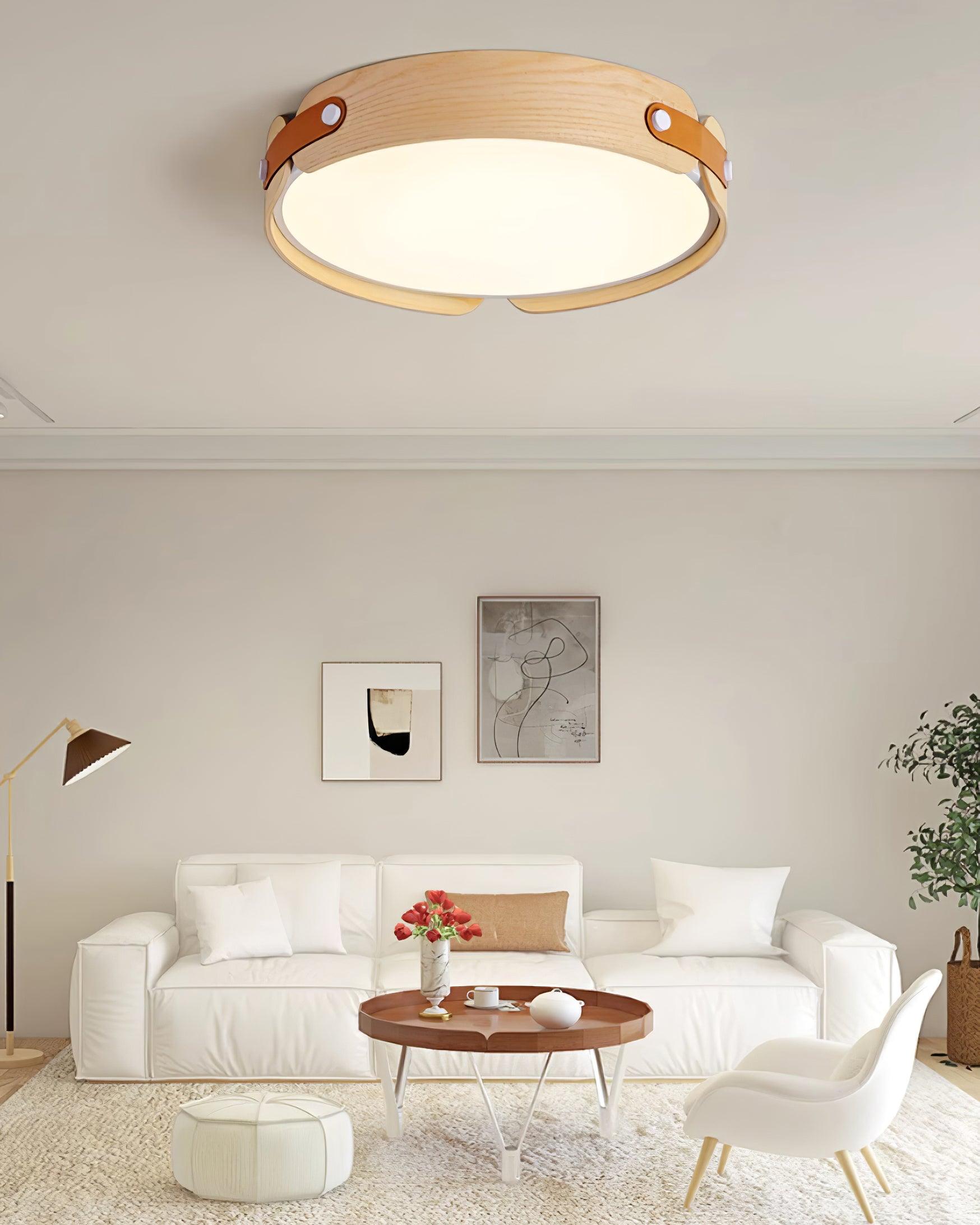 Aiwen Wood Flush Mount Ceiling Light