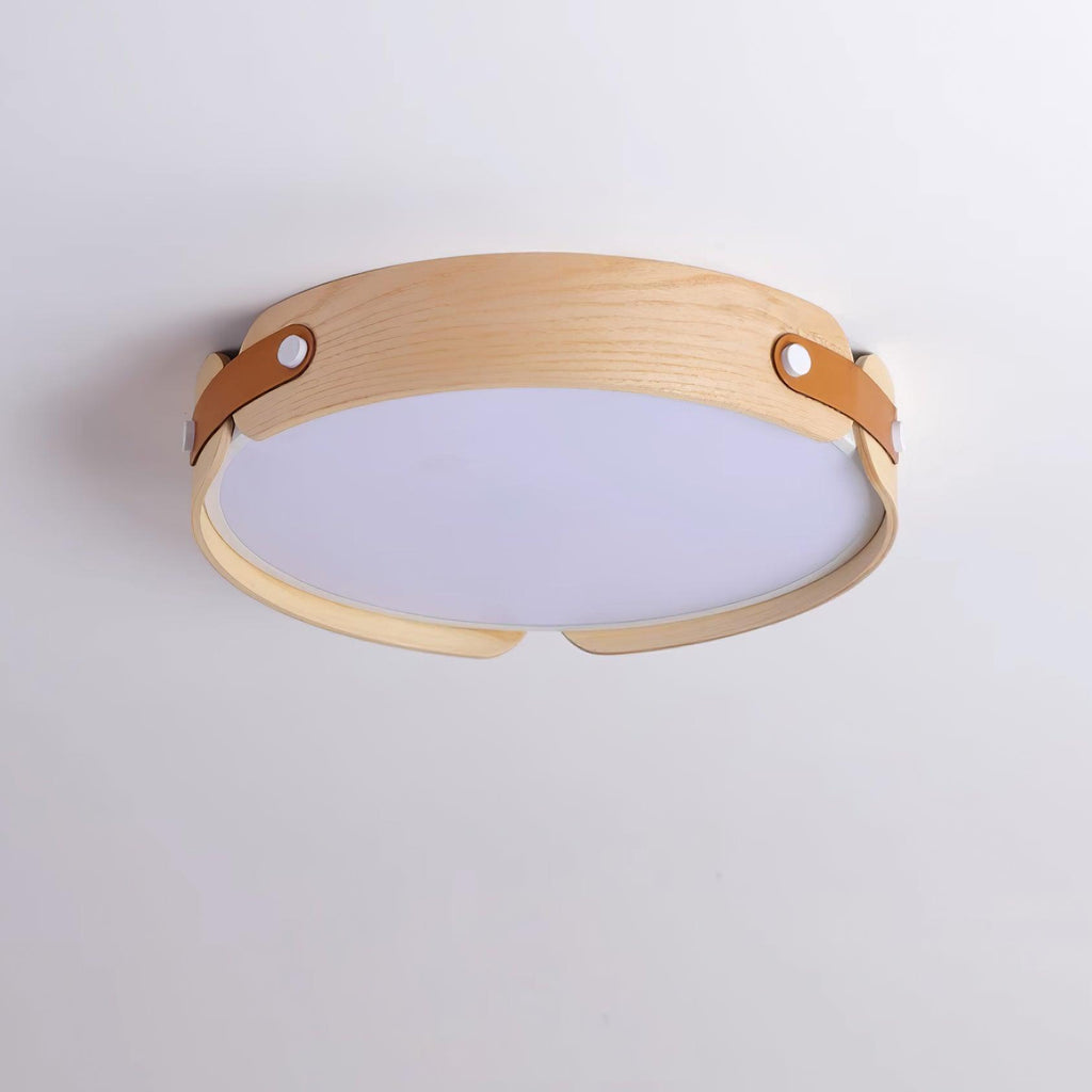 Aiwen Wood Flush Mount Ceiling Light