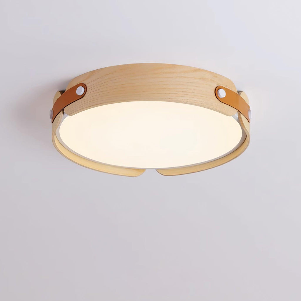 Aiwen Wood Flush Mount Ceiling Light