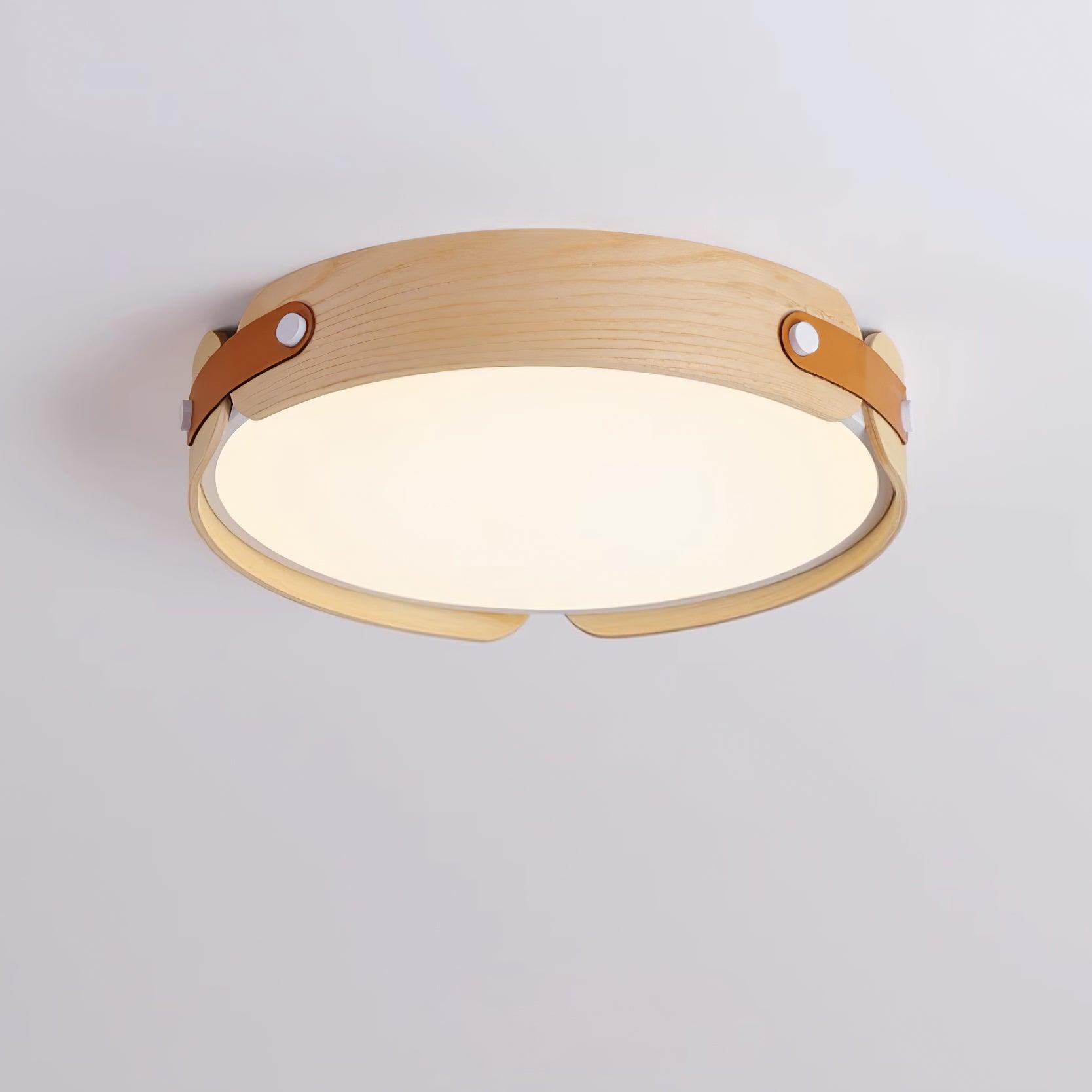 Aiwen Wood Flush Mount Ceiling Light