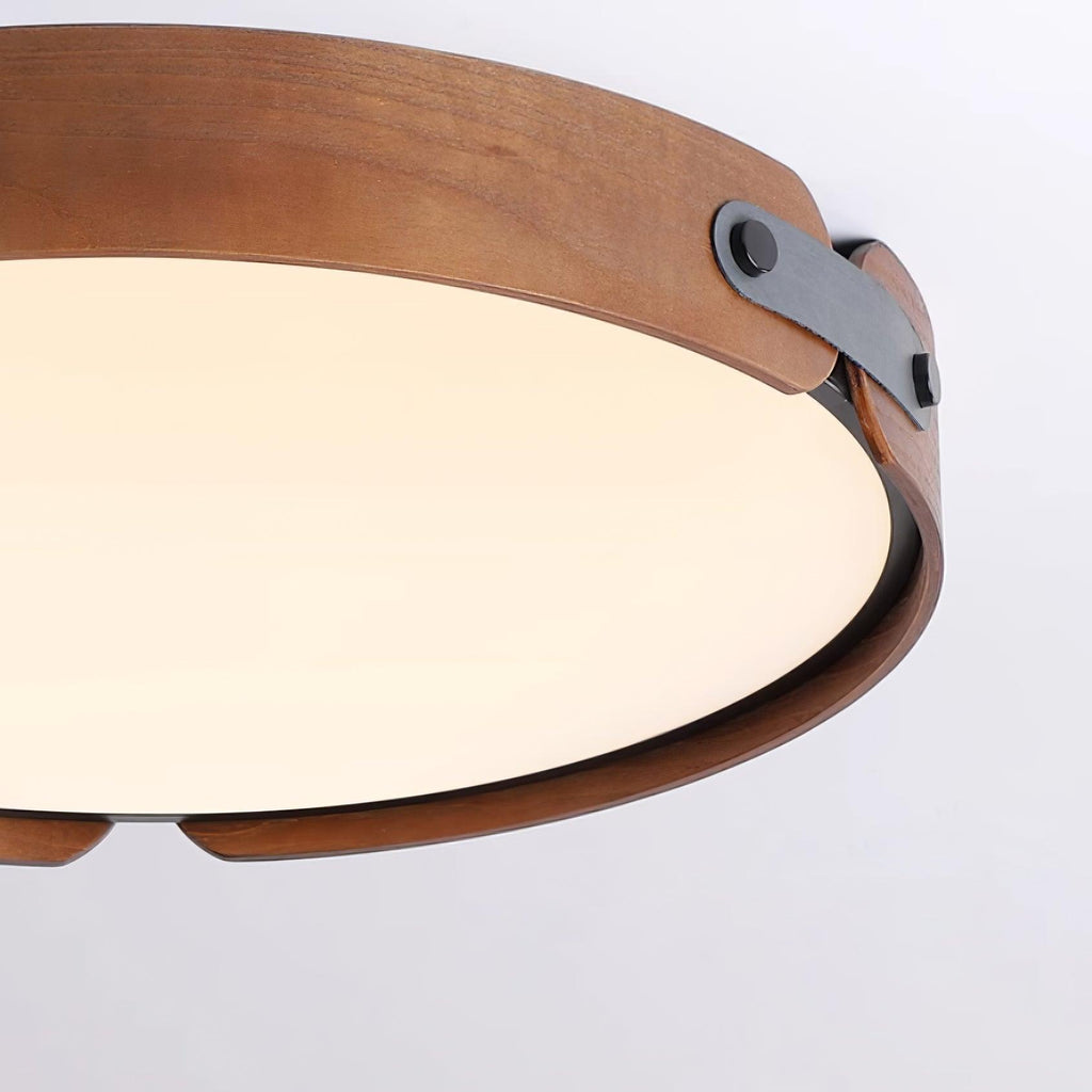 Aiwen Wood Flush Mount Ceiling Light