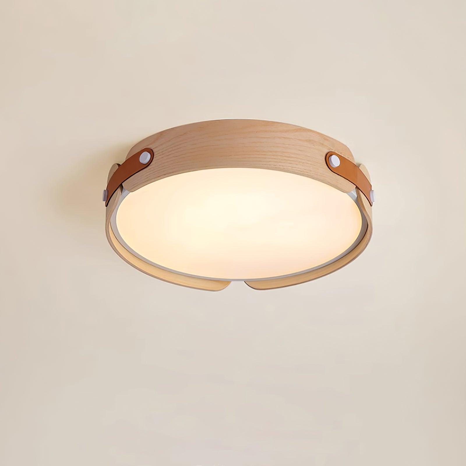 Aiwen Wood Flush Mount Ceiling Light
