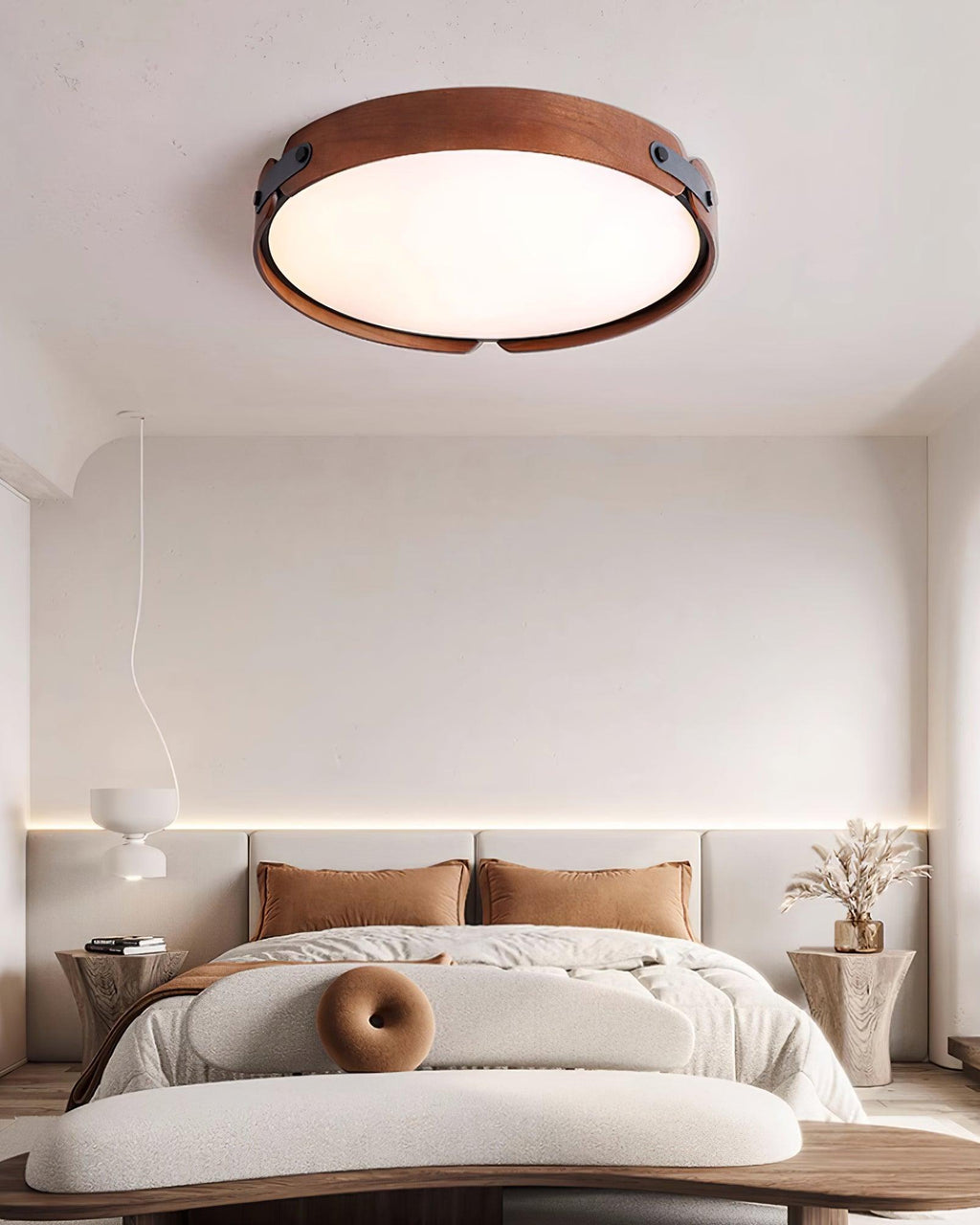 Aiwen Wood Flush Mount Ceiling Light