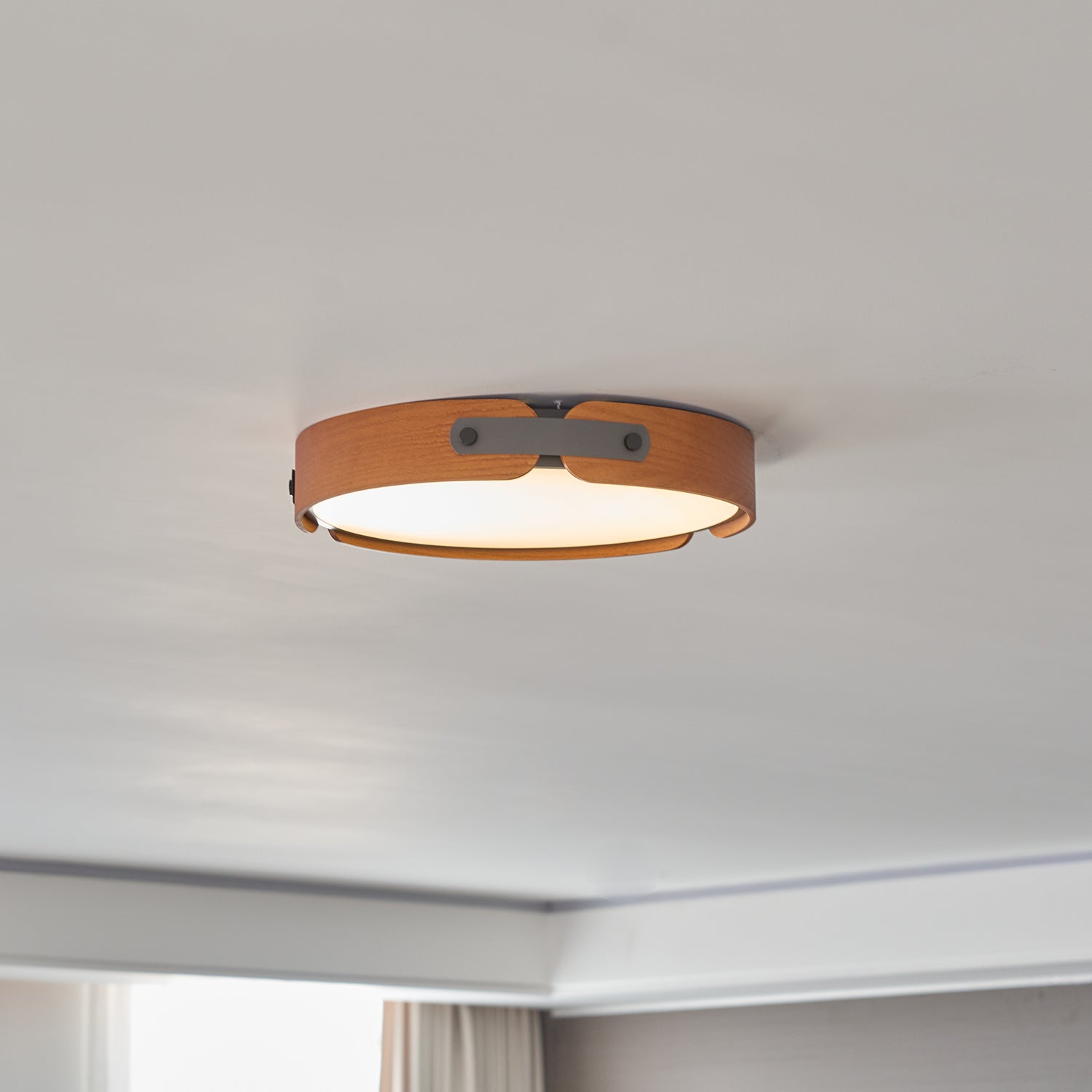 Aiwen Wood Flush Mount Ceiling Light