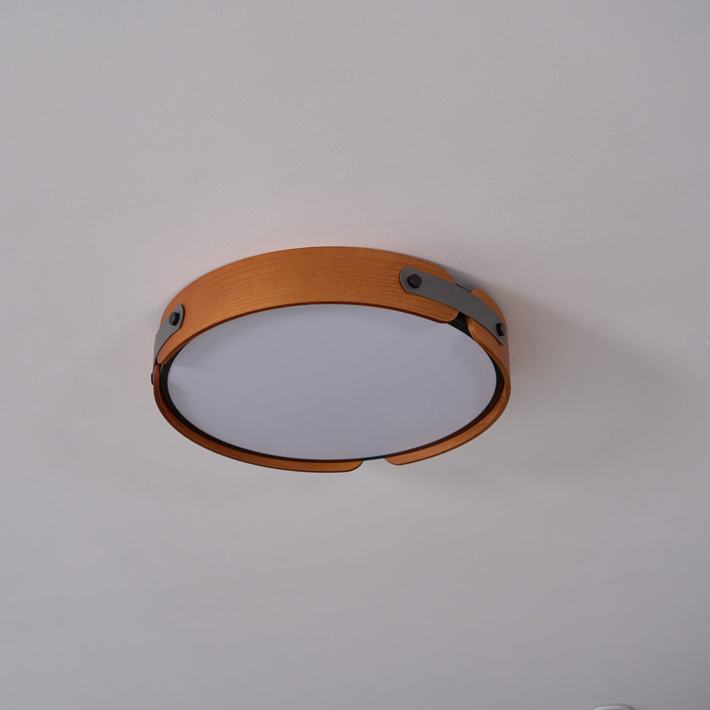 Aiwen Wood Flush Mount Ceiling Light