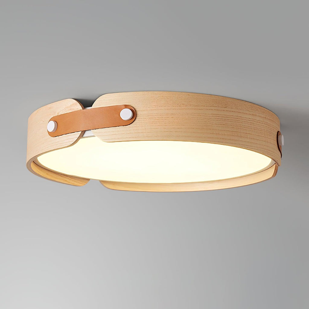 Aiwen Wood Flush Mount Ceiling Light