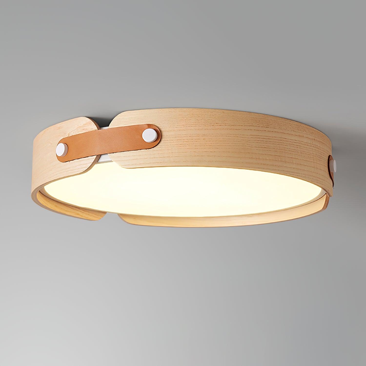 Aiwen Wood Flush Mount Ceiling Light