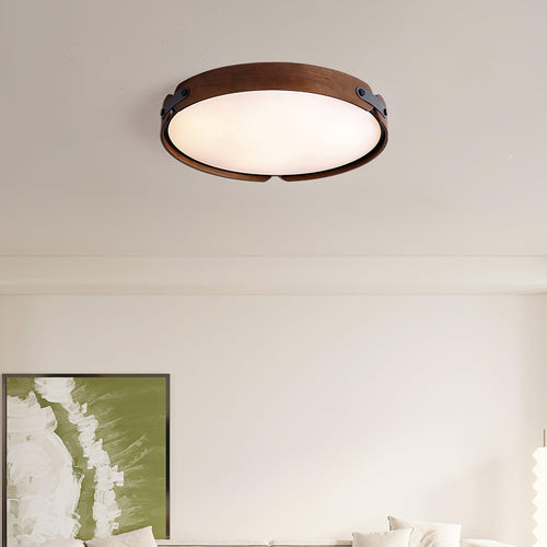 Aiwen Wood Flush Mount Ceiling Light
