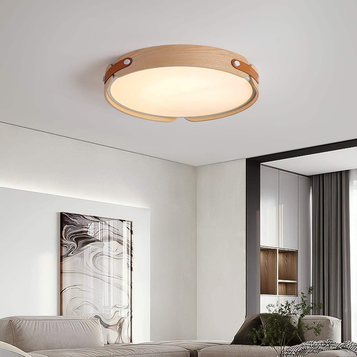 Aiwen Wood Flush Mount Ceiling Light