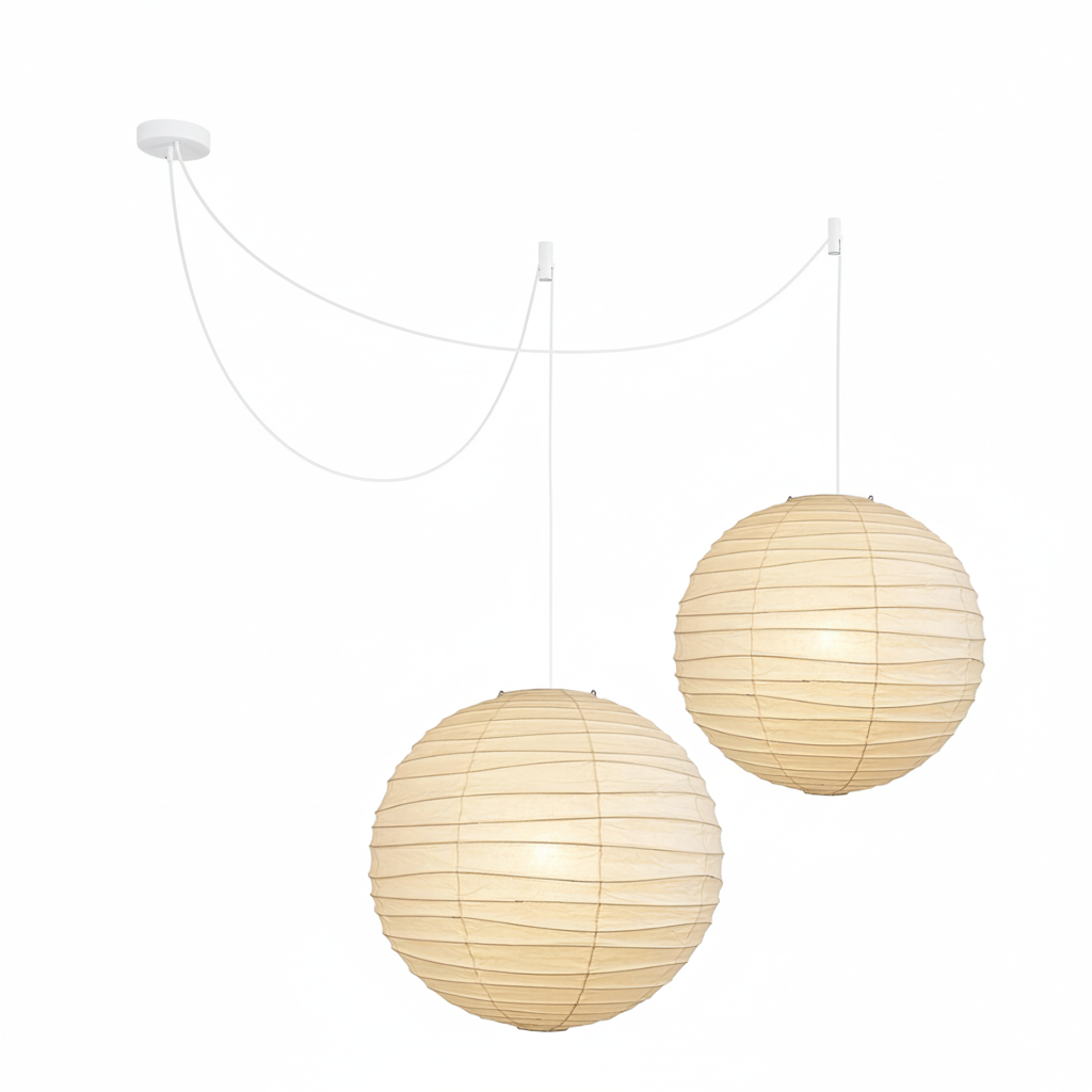 Akari-style Washi Pendant Lamp