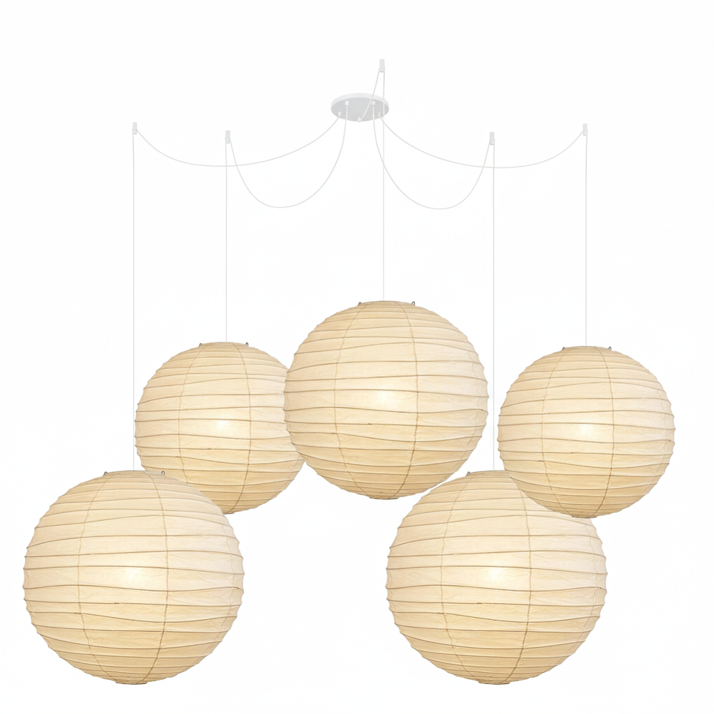 Akari-style Washi Pendant Lamp