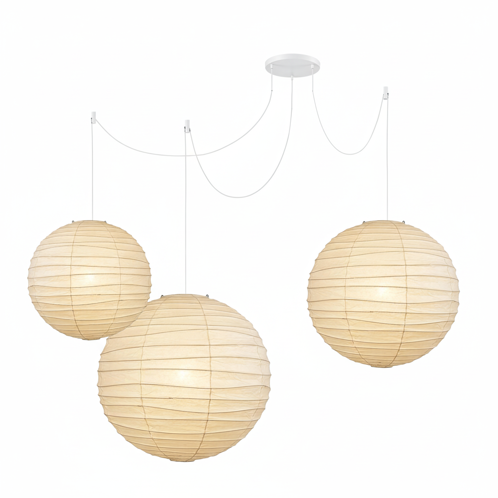 Akari-style Washi Pendant Lamp