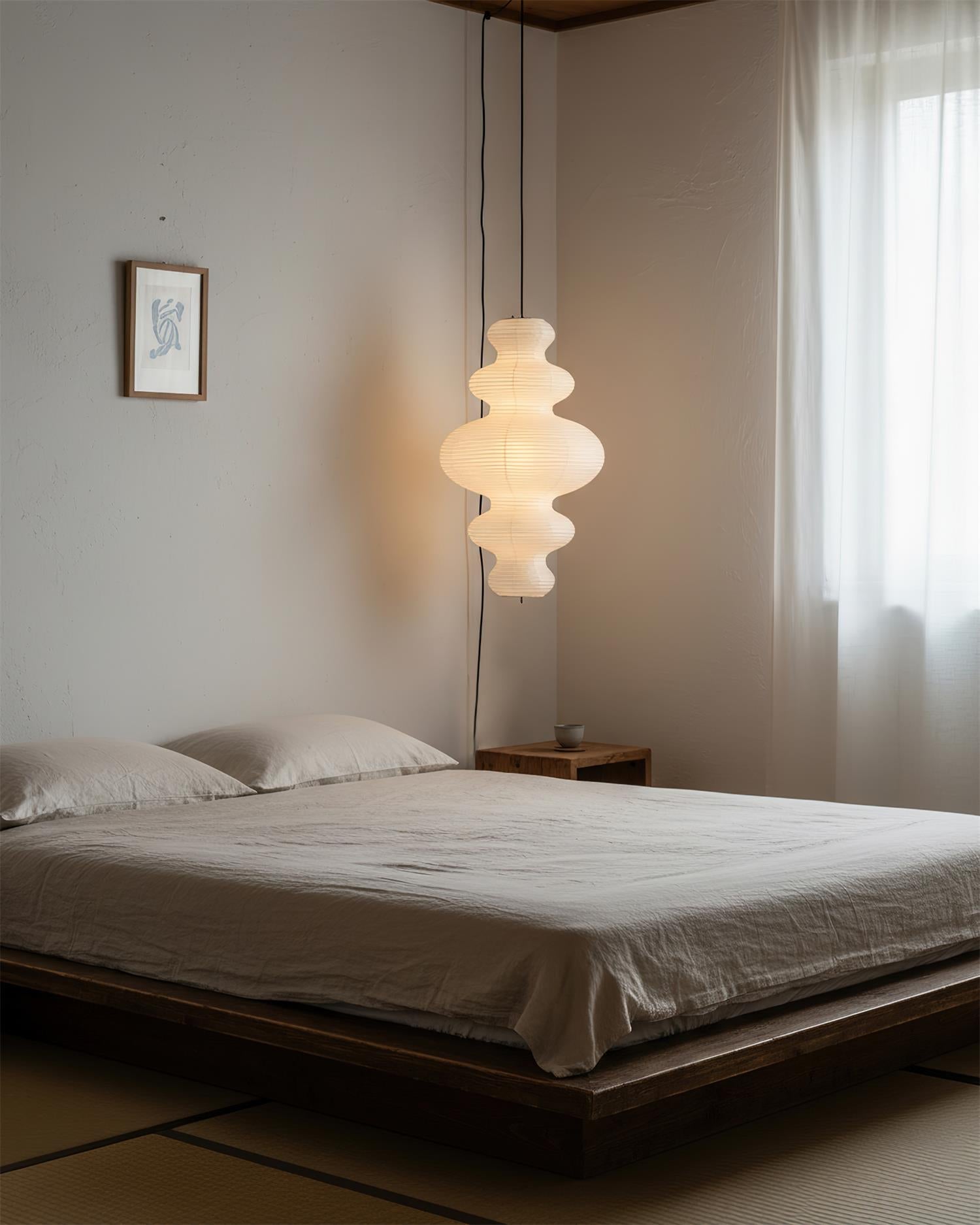 Akari Juni Rice Paper Plug-In Pendant Light