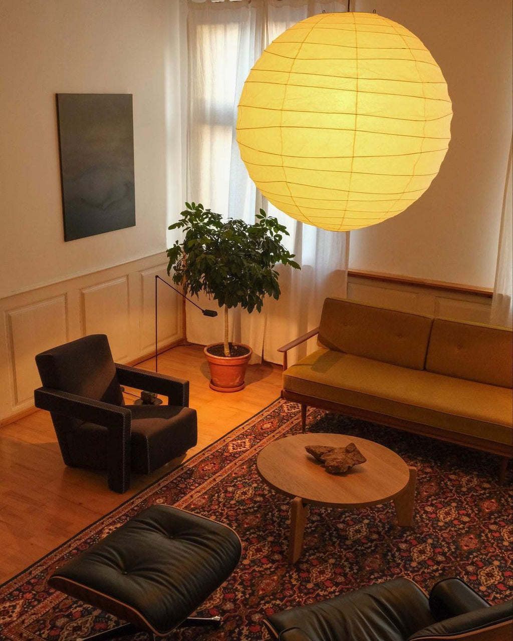 Akari-style Washi Pendant Lamp