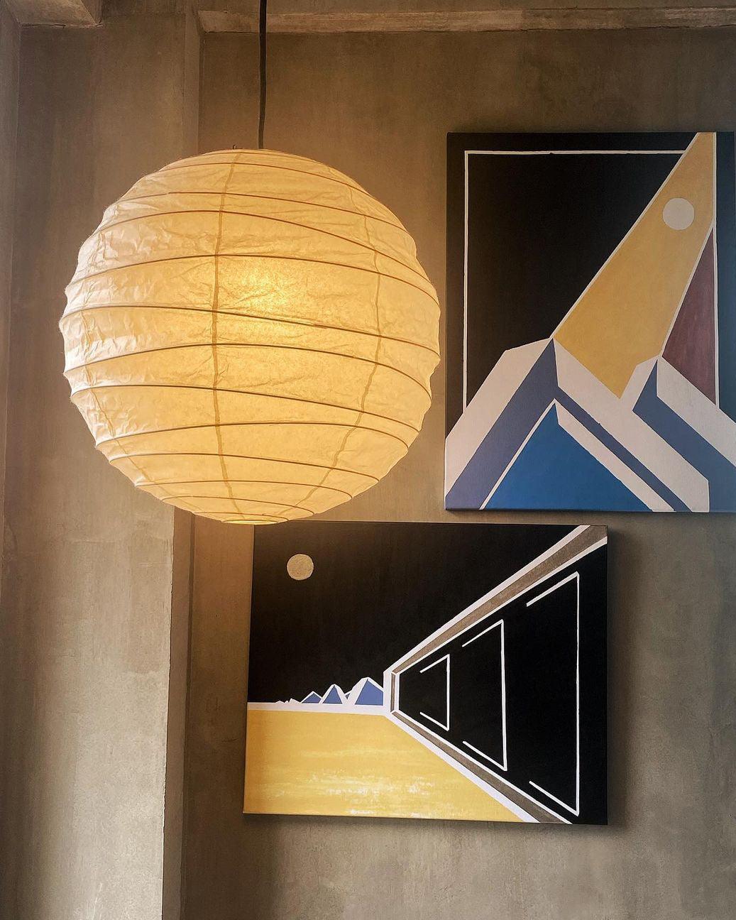 Akari-style Washi Pendant Lamp