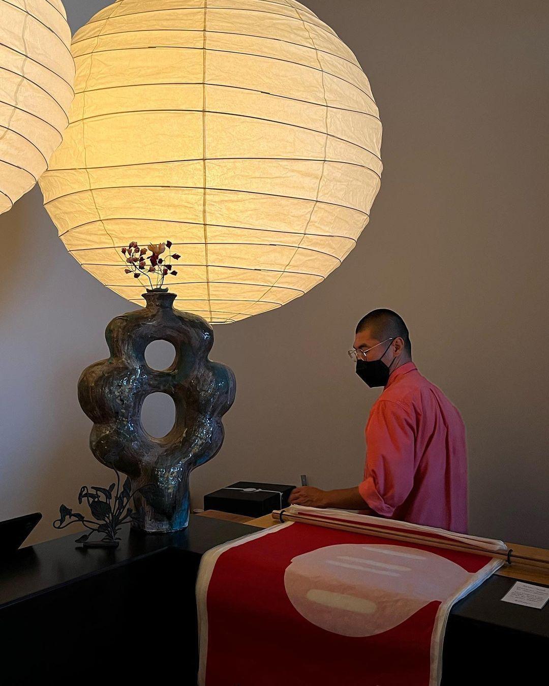Akari-style Washi Pendant Lamp