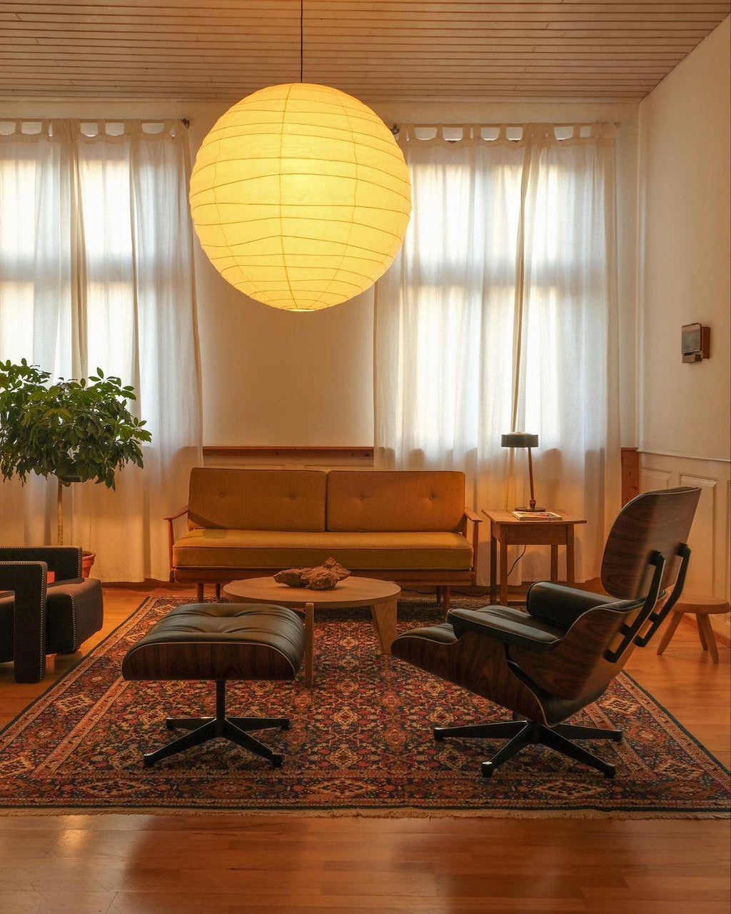 Akari-style Washi Pendant Lamp