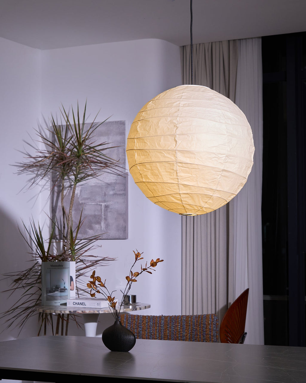 Akari-style Washi Pendant Lamp