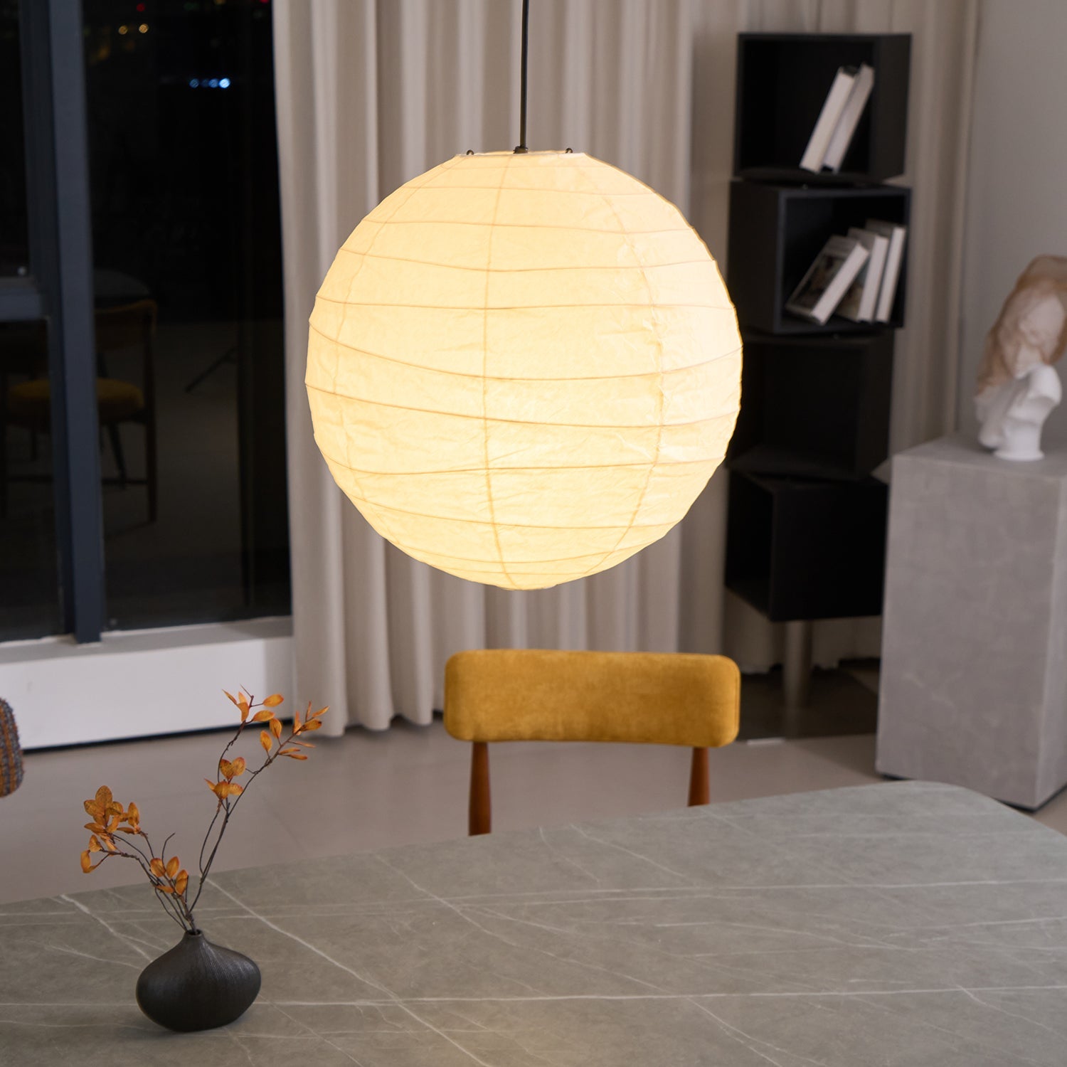Akari-style Washi Pendant Lamp