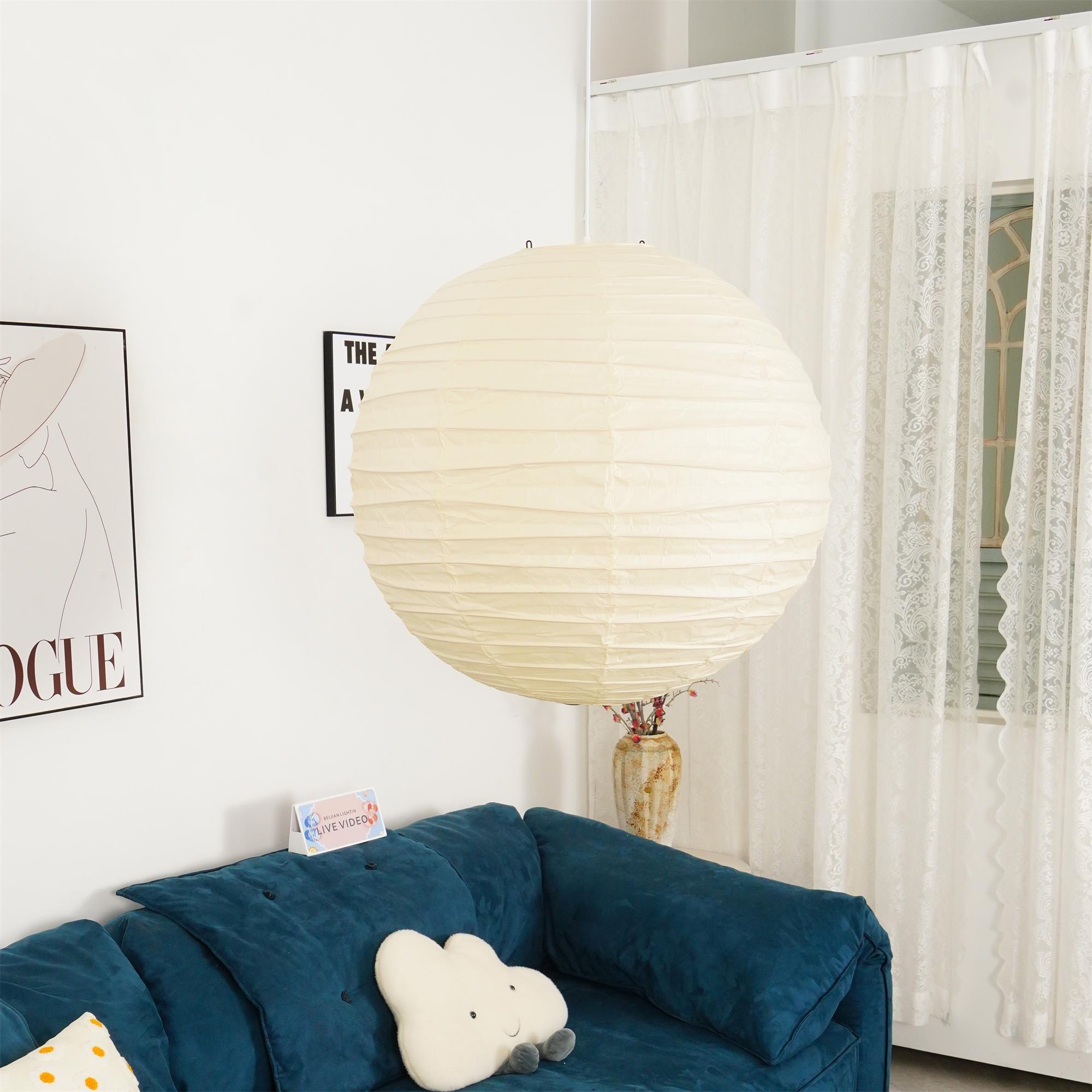 Akari-style Washi Pendant Lamp