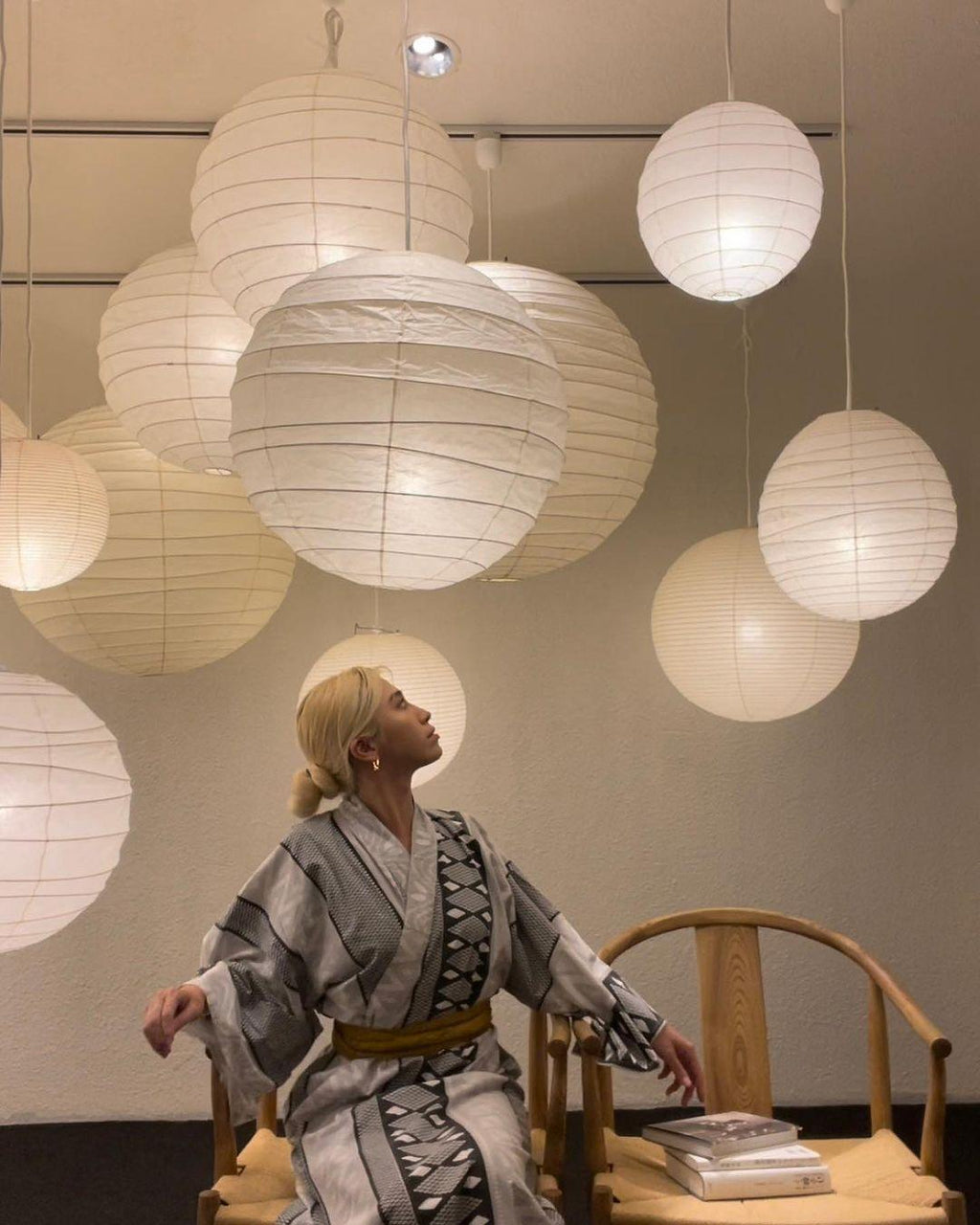 Akari-style Washi Pendant Lamp